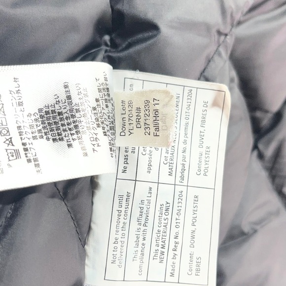 Eddie Bauer WeatherEdge Gray Herringbone Down Parka Hooded Winter Coat Womens L - Picture 8 of 13